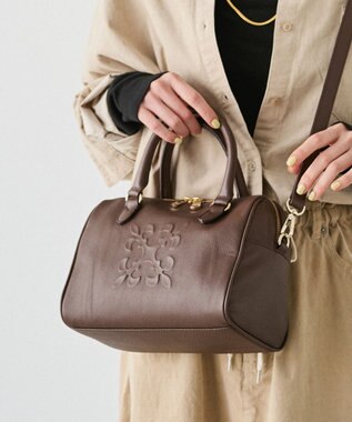 russet 《composition》レザー2WAYミニボストンバッグ(CE-1684) D.Brown