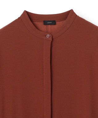 JOSEPH 【洗える】サテンジョーゼット　ドレス Mahogany