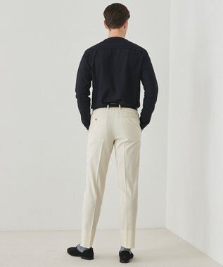 GOTAIRIKU ジャケットのインナーに最適【WEB&一部店舗限定】キレイ目 鹿の子 ビズ長袖Tシャツ ネイビー系