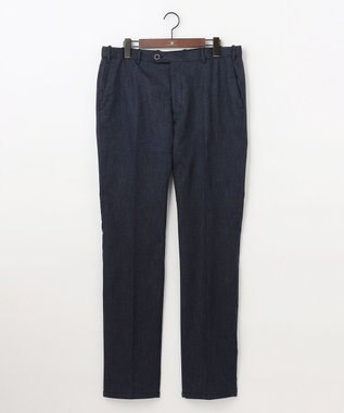 JOSEPH ABBOUD 【キングサイズ・ウエストも伸びる！/暖か起毛裏地付/2WAYストレッチ/ オーガニック】オーガニックコットン ウオーム パンツ ネイビー系