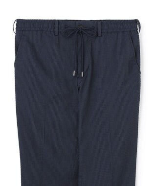 JOSEPH HOMME 【新素材 / セットアップ対応】ドットエアーサッカー ドロスト付テーパードパンツ / PEGG CONVERTIBLE ネイビー系