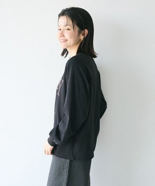 CRAFT STANDARD BOUTIQUE ラグランフロッキープリントＴｅｅ Black