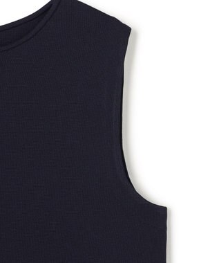 UNFILO L BEAUTY FORM KNIT スリーブレス ワンピース ネイビー