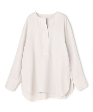 UNFILO 【セットアップ着用可】ドライダブルクロス スキッパーブラウス