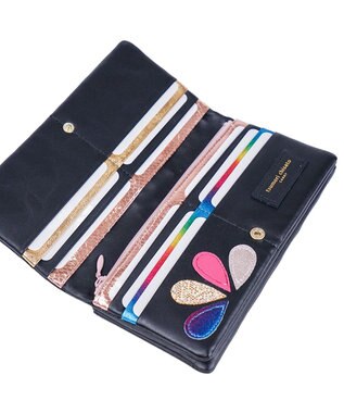 tsumori chisato CARRY ドロップス 長財布 かぶせ 【かわいいデザイン！本革のやわらかな風合い】 ブラックⅡ