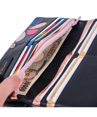 tsumori chisato CARRY ドロップス 長財布 かぶせ 【かわいいデザイン！本革のやわらかな風合い】 ブラックⅡ