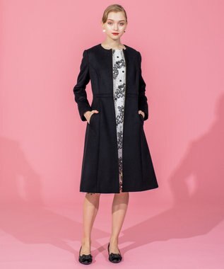 TOCCA MUSE ウールメルトンコート ブラック系8