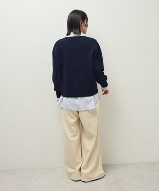 Green Parks 金釦コンパクトニットカーディガン Navy