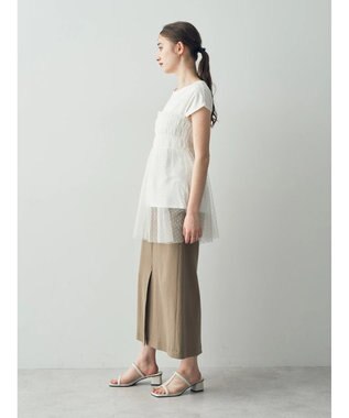 YECCA VECCA 【2点SET】マルチwayチュールオーバーキャミSET/Tee Off White