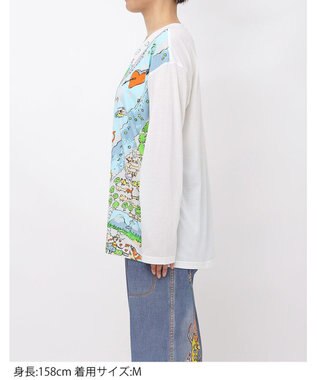 tsumori chisato SLEEP ツモリチサト トップス 綿100%(本体) 天竺素材 長袖 ルームウエア レディース UTX509 /ワコール サックス