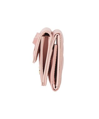 Maison de FLEUR リボンチャームキルティングプチウォレット Pink
