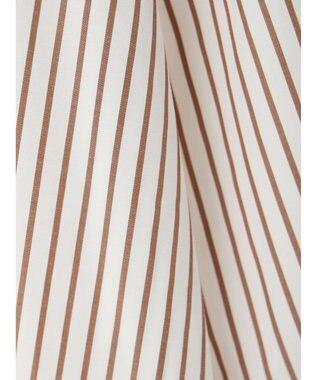 earth music&ecology ボウタイシャツワンピース Stripe Brown