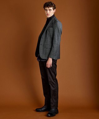 JOSEPH ABBOUD 【ストレッチ/スウェードタッチ/JAPAN素材】 ストレッチスウェード パンツ ダークブラウン系