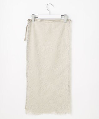 自由区 ラップレース スカート ベージュ