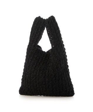 UNBILLION カシュカシュ cachecache / 柄編みニットショッパーバッグ ブラック