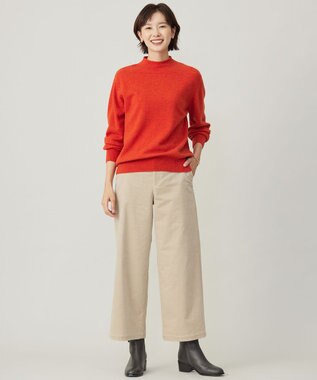 J.PRESS LADIES 【洗える】ハイブリッドAIRDUROY ワイド パンツ ベージュ系