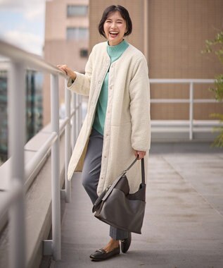 ANY L 【マフラー付き】キルトリバーシブルコート オフ