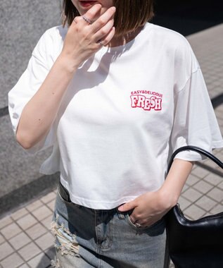 WEGO イラストモチーフグラフィックショートT ホワイトその他