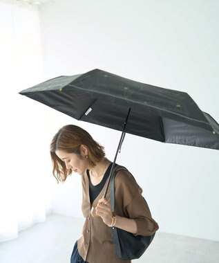 YECCA VECCA 【晴雨兼用】Wpc.遮光フラワードローイングミニ日傘 Black