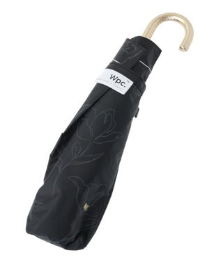 YECCA VECCA 【晴雨兼用】Wpc.遮光フラワードローイングミニ日傘 Black