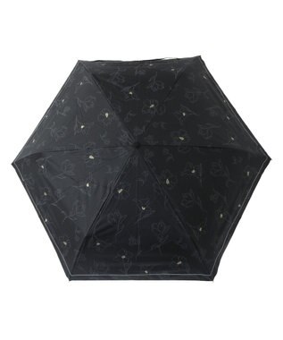 YECCA VECCA 【晴雨兼用】Wpc.遮光フラワードローイングミニ日傘 Black
