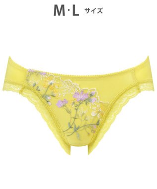 WACOAL ショーツ 【リボンブラ】 BRB413とペア はきこみ丈あさめ やわらかく伸びる素材（バック） レディース PRA113 /ワコール イエロー