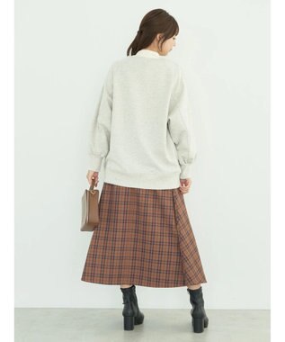 earth music&ecology 裏毛ロゴチュニック Oatmeal