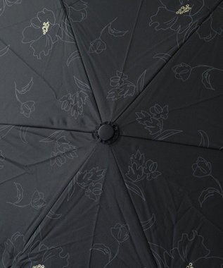 YECCA VECCA 【晴雨兼用】Wpc.遮光フラワードローイングミニ日傘 Black