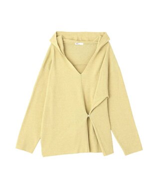CRAFT STANDARD BOUTIQUE Vネックフードカシュクールニットプルオーバー Light Yellow