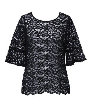 BRADELIS New York 【BRADELIS NewYork peace】　五分袖総レーストップス26