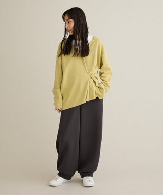 CRAFT STANDARD BOUTIQUE Vネックフードカシュクールニットプルオーバー Light Yellow