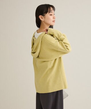 CRAFT STANDARD BOUTIQUE Vネックフードカシュクールニットプルオーバー Light Yellow
