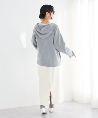 CRAFT STANDARD BOUTIQUE Vネックフードカシュクールニットプルオーバー Gray Mixture