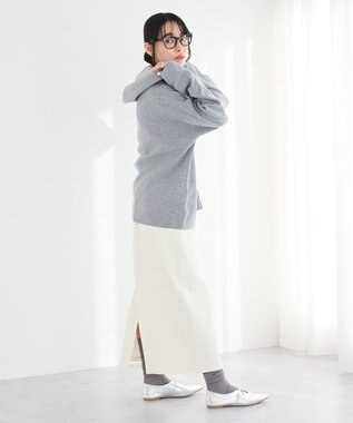 CRAFT STANDARD BOUTIQUE Vネックフードカシュクールニットプルオーバー Gray Mixture