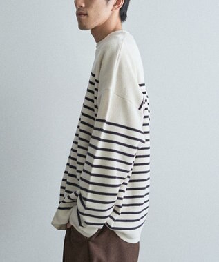 CRAFT STANDARD BOUTIQUE パネルボーダーニットプルオーバー Border Ivory