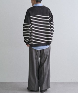 CRAFT STANDARD BOUTIQUE パネルボーダーニットプルオーバー Border Black