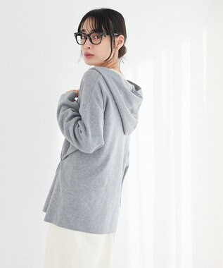 CRAFT STANDARD BOUTIQUE Vネックフードカシュクールニットプルオーバー Gray Mixture