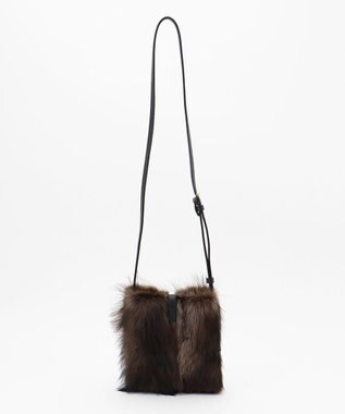 23区 【CLASSY.1月号掲載】VIOLAd'ORO FITCH ファー ショルダー バッグ ダークブラウン系