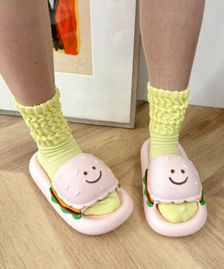 WEGO ニコニコハンバーガールームシューズ