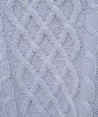 earth music&ecology パール＆ケーブルニットプルオーバー Lavender