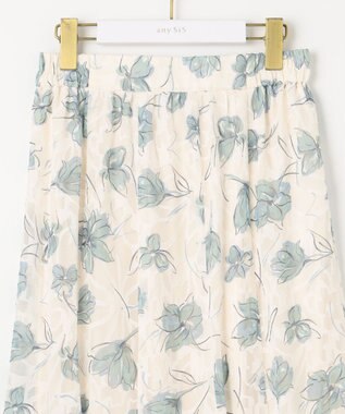 ANY SIS 【2WAY】ペイントフラワー スカート アイボリーベース