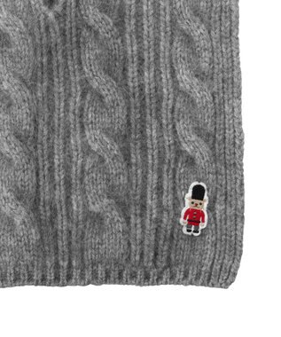 MOONBAT マッキントッシュ バッキンガムベア ワッペン付 マフラー グレー