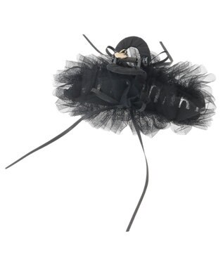 Maison de FLEUR チュールタイニーリボンバンスクリップ Black