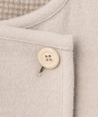 ANY SIS トリミングウールリバー コート アイボリーベージュ