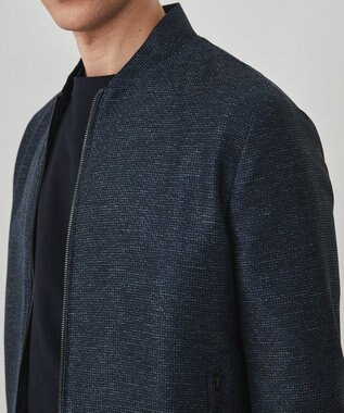 GOTAIRIKU ジャケットのインナーに最適【WEB&一部店舗限定】キレイ目 鹿の子 ビズ長袖Tシャツ ネイビー系