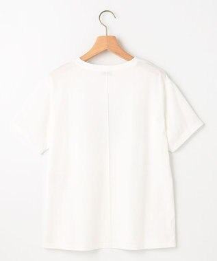 組曲 S 【綿100％】フロッキープリント Ｔシャツ アイボリー系