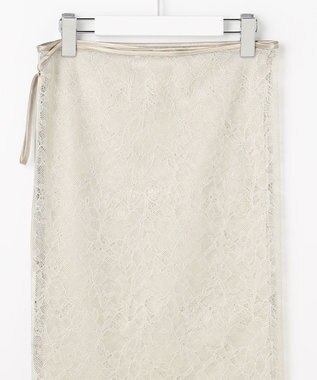 自由区 ラップレース スカート ベージュ