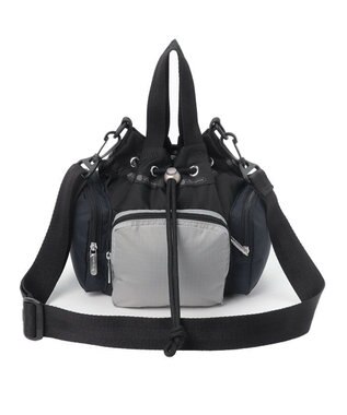 LeSportsac CONV DRAWSTRING CROSSBODY/ブラック/ドーブ/ディープシーブルー CB ブラック/ドーブ/ディープシーブルー CB