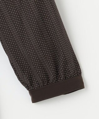 J.PRESS LADIES L 【洗える】ドットデシンプリント ピンタック ワンピース ダークブラウン系