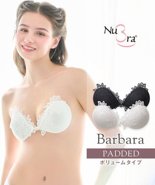 BRADELIS New York 【NuBra / ボリュームアップ】パテッドヌーブラ バルバラ 蒸れにくい バックレス コレクション デザインヌーブラ 正規品 ホワイト